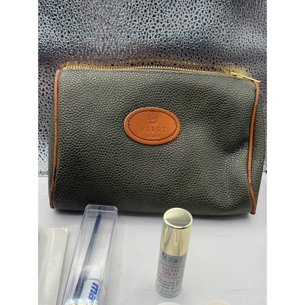 Vintage mulberry leather‎ First Class Cosmetics Bag Travel